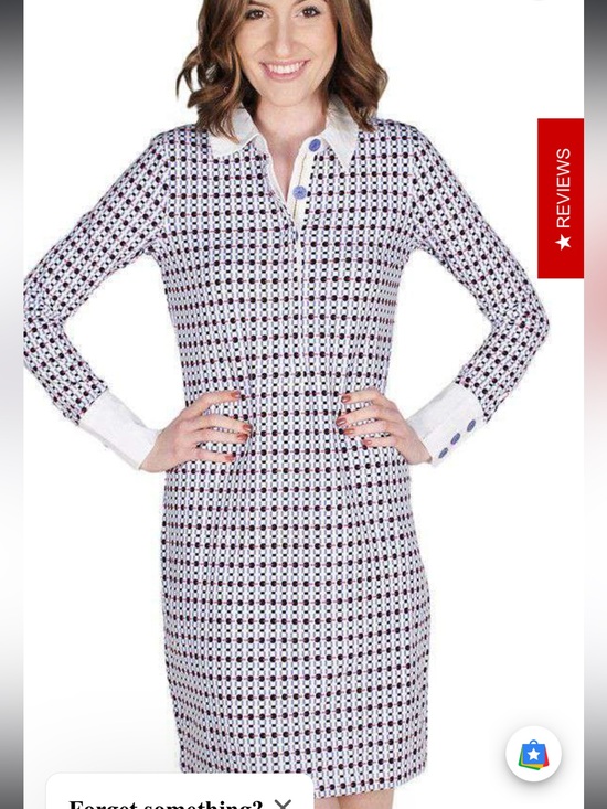 Tyler Boe Dresses & Skirts - Tyler Boe Dixi Cup Polo Knit Dress Blue Geometric M